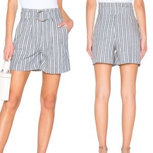 Free People Utility Short, Indigo Blue; Striped